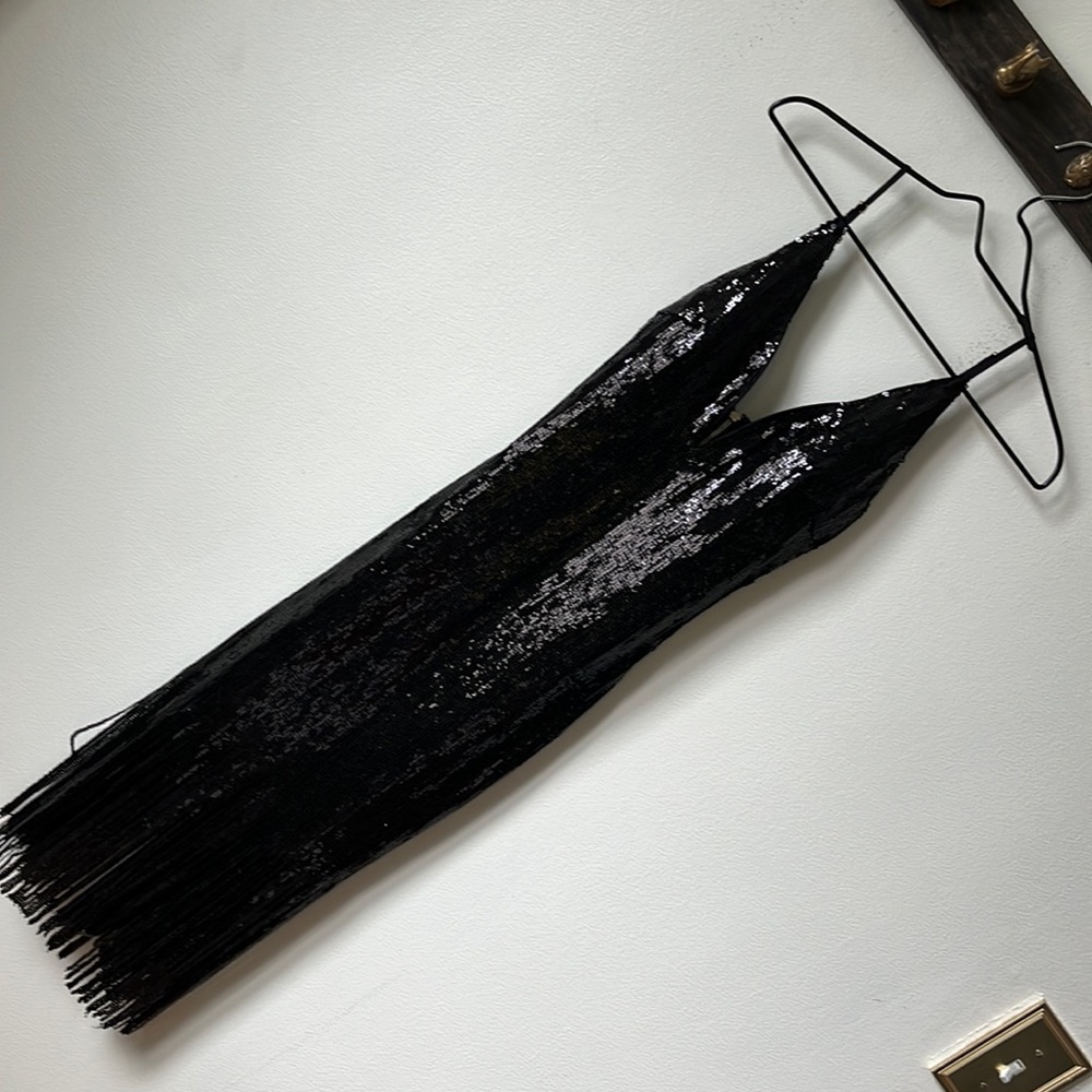 Kaylee Kollection Sequins Black Dress